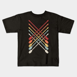 Retro Archery Bow Hunting Arrows Kids T-Shirt